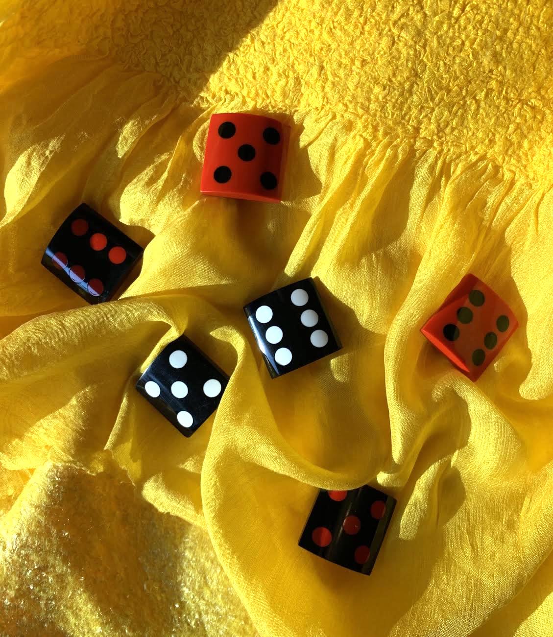 Marion Godart Black & White Dice Earrings