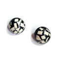 Marion Godart's Black & White Mosaic Earrings