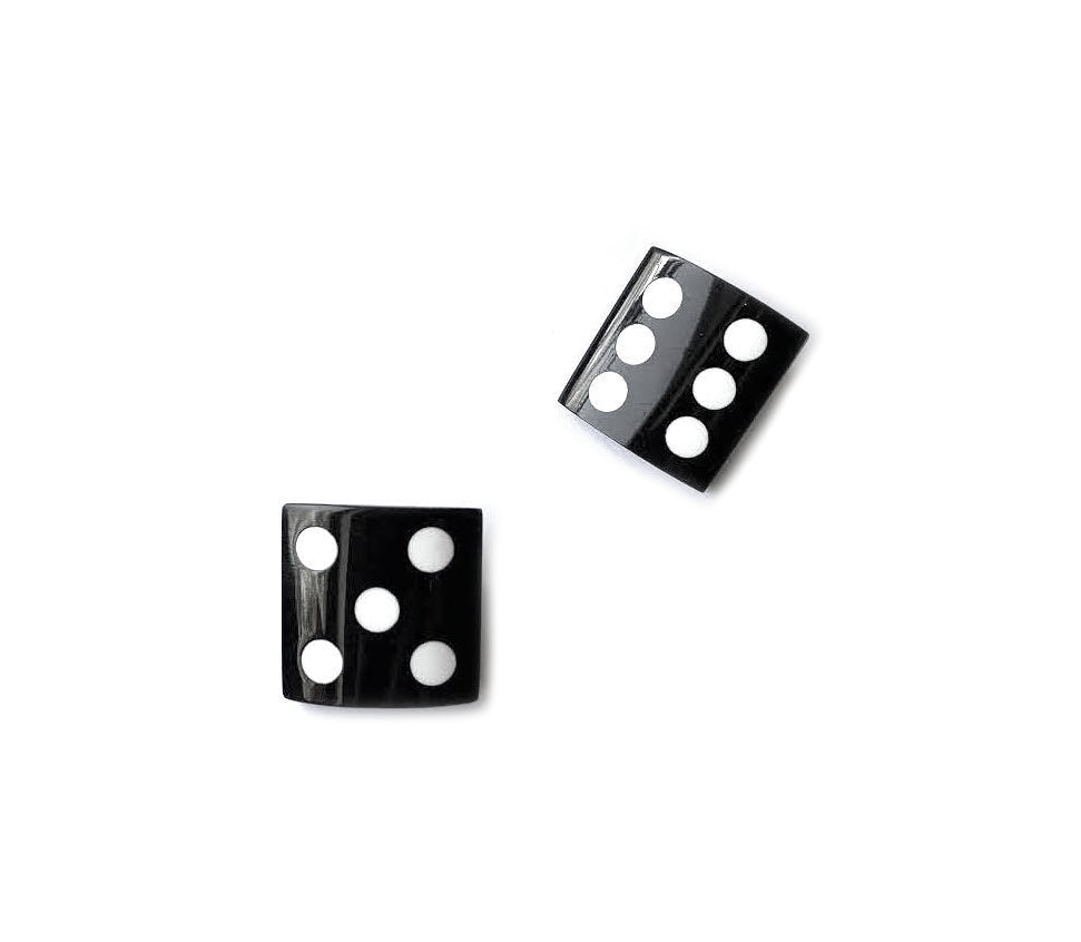 Marion Godart Black & White Dice Earrings
