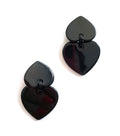 Marion Godart Black Heart Earrings