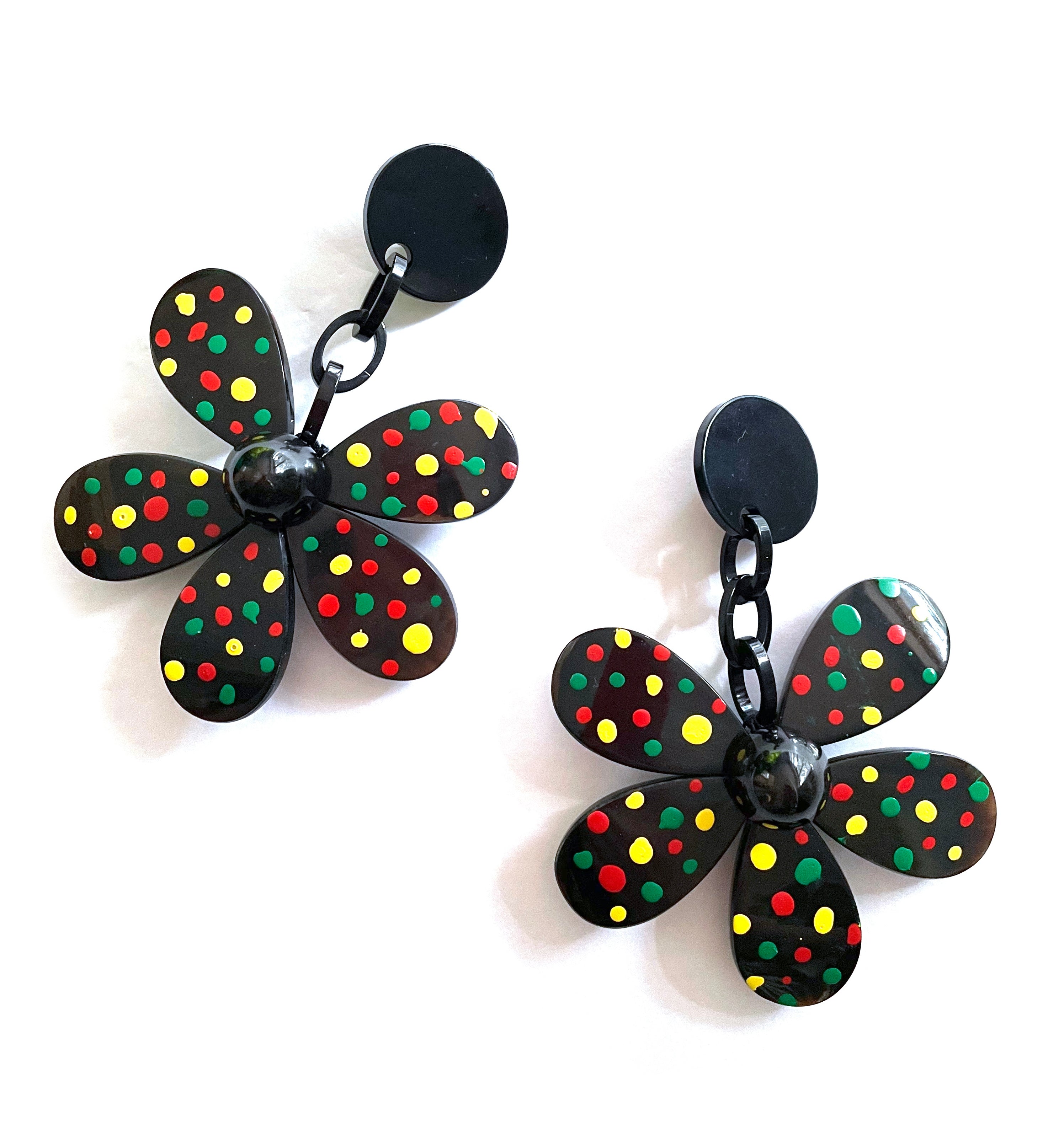 Marion Godart Polka Dot Flower Power Earrings