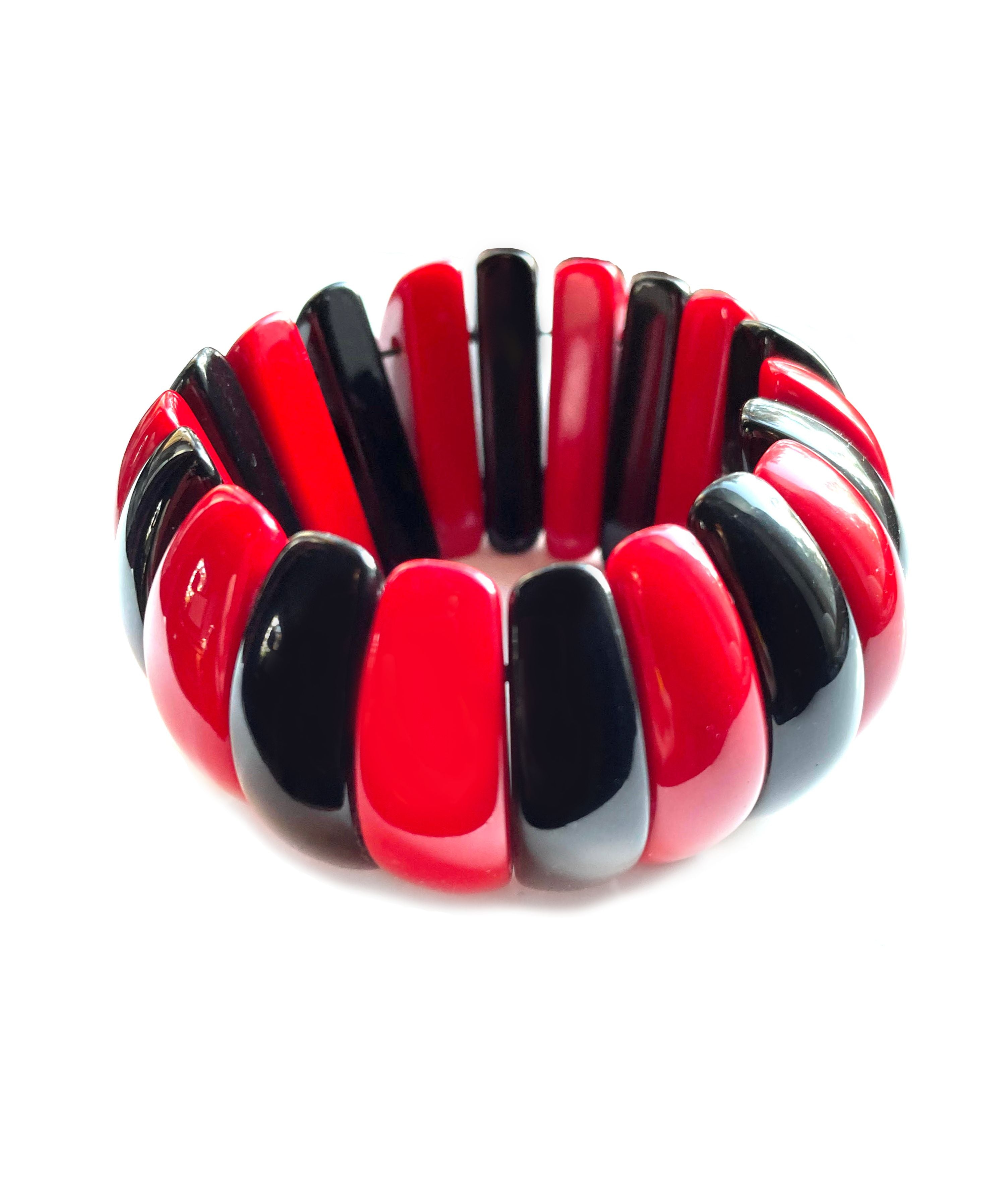 Marion Godart Striped Red Black Bracelet