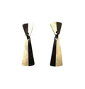 Marion Godart Long Art Deco Earrings in Mother of Pearl