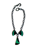 Marion Godart Long Green & Black Pendant Necklace