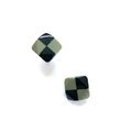 Marion Godart Earrings in Grey & Black Checkered Pattern