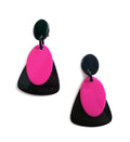 Marion Godart Pink & Black Resin Earrings