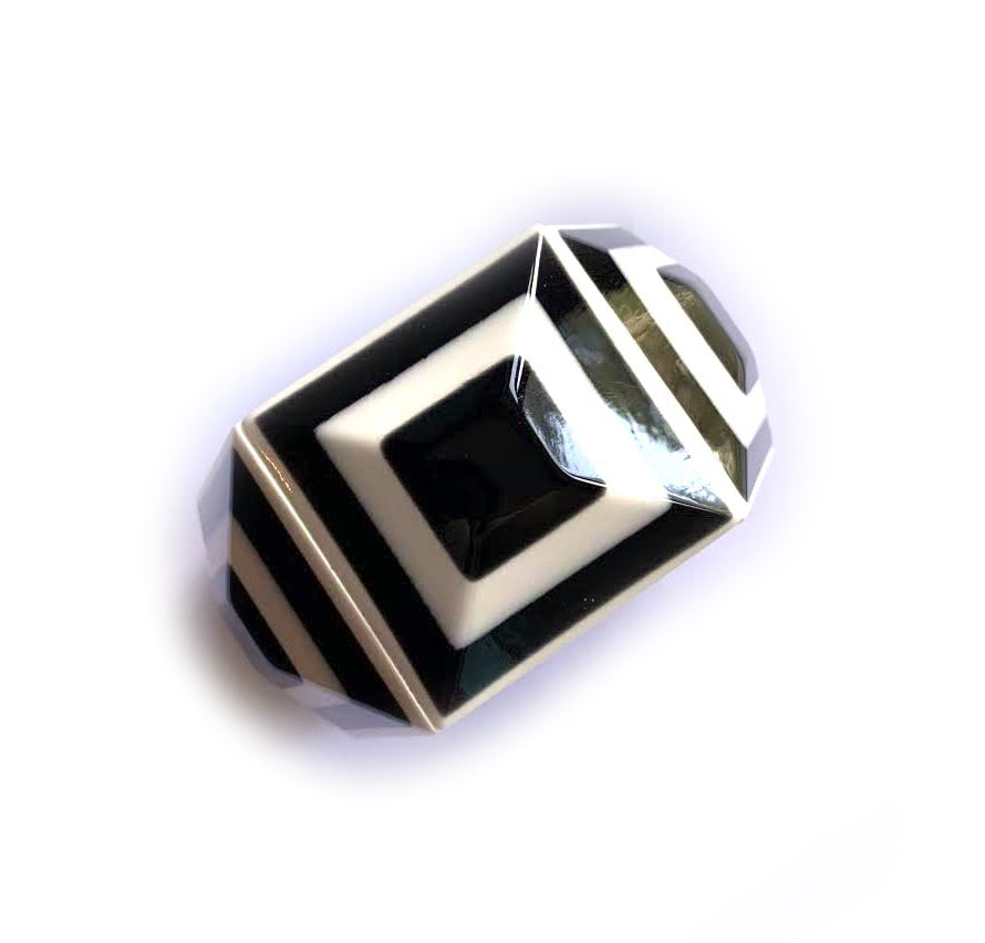 Marion Godart Black & White Art Deco Style Bracelet