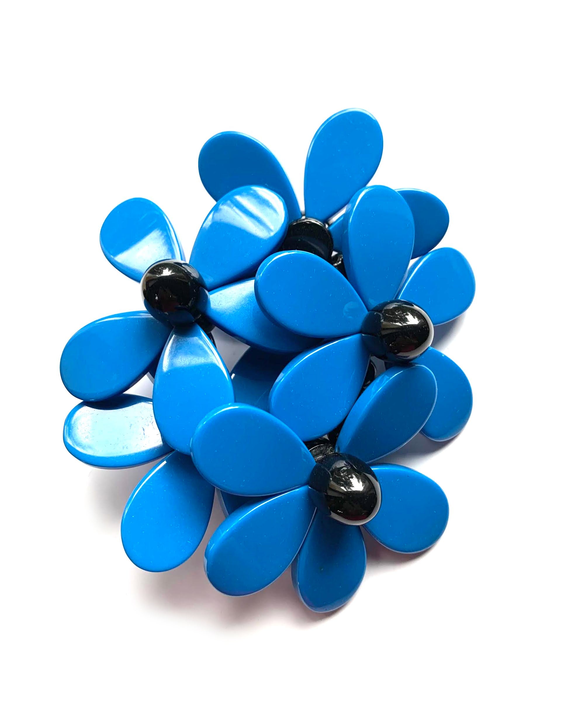 Marion Godart Blue & Black Flower Bracelet