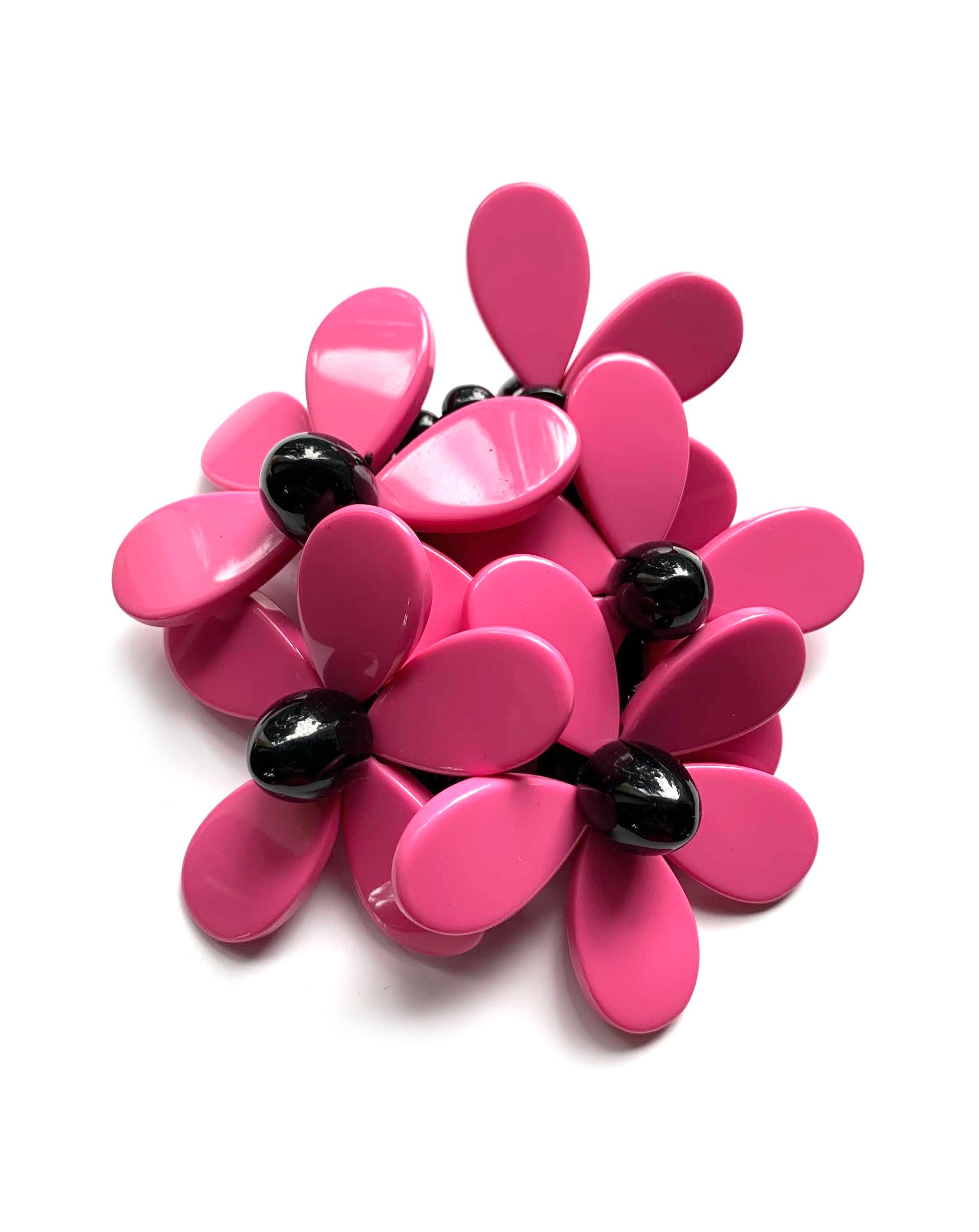 Marion Godart Pink & Black Flower Bracelet