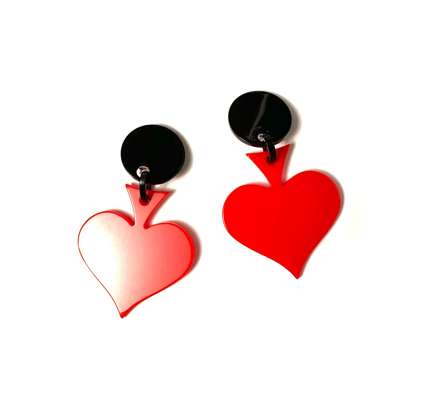 Marion Godart Red Hearts Casino Earrings