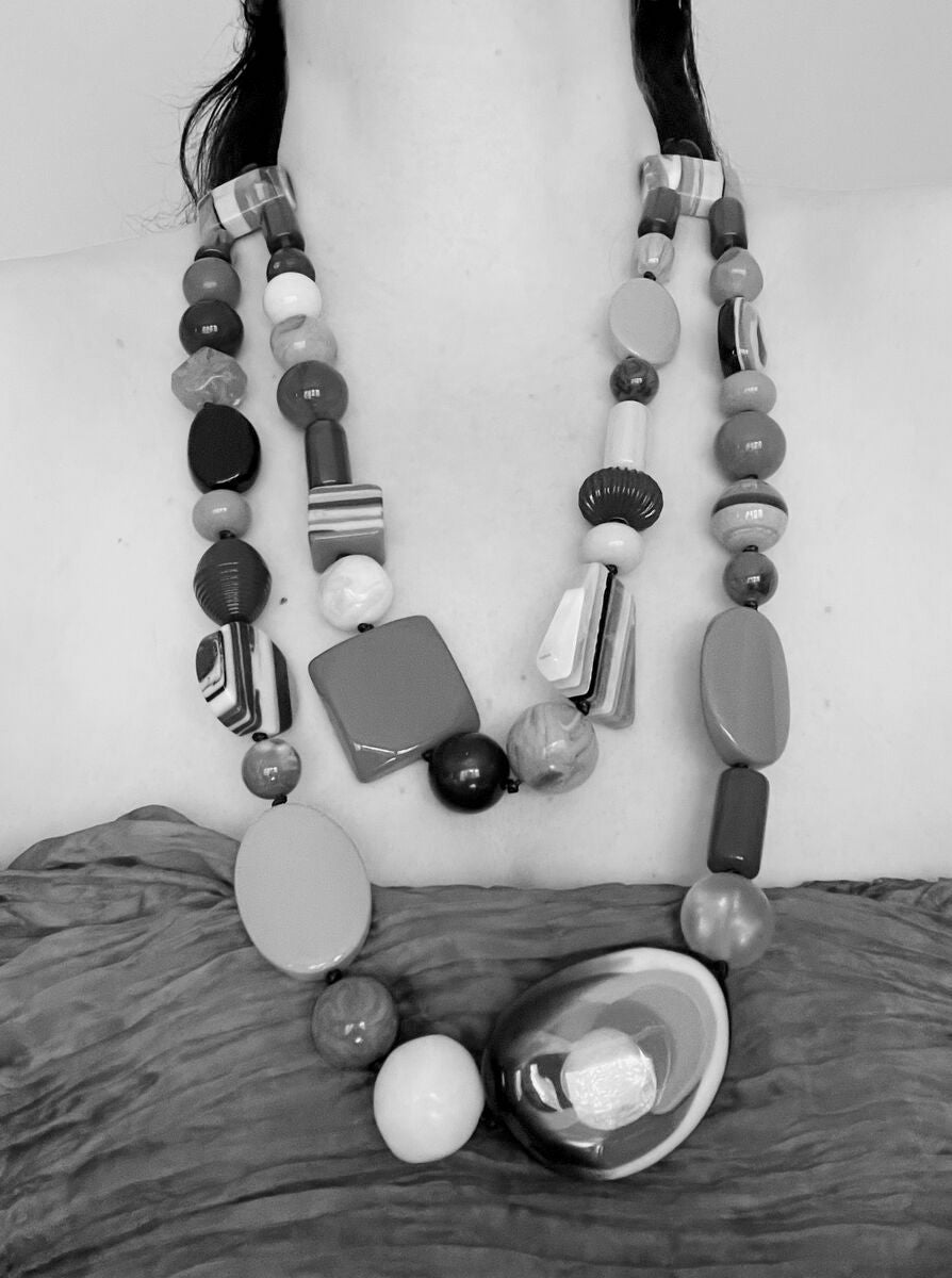 Marion Godart Long Multicolor Necklace, 2 Strands