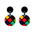 Marion Godart Multicolored Checked Earrings