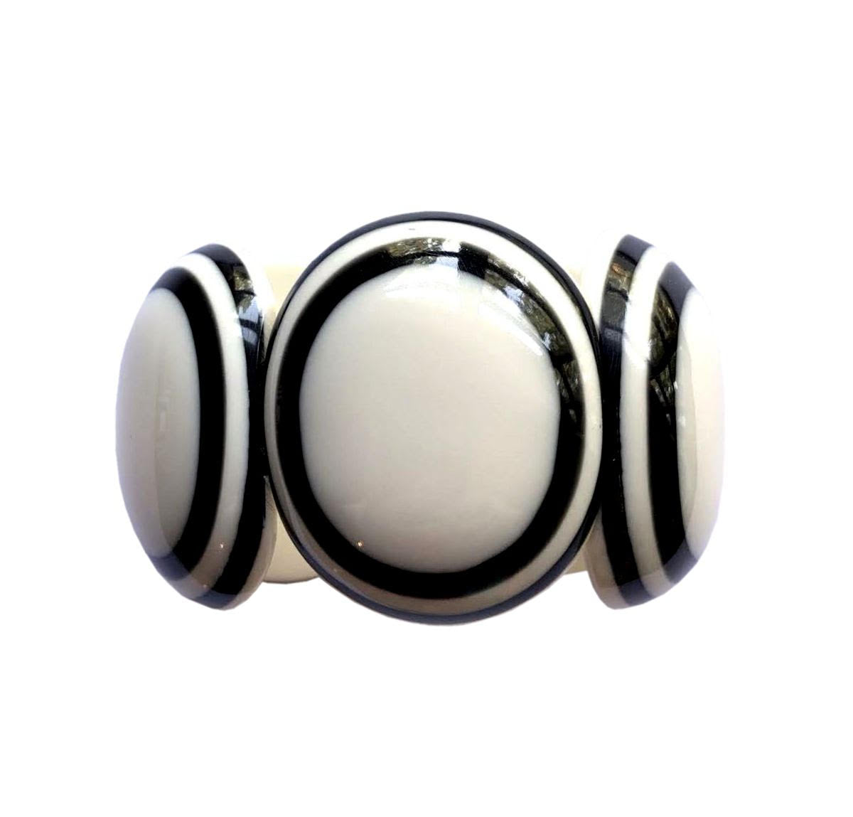 Marion Godart Black & White Futuristic Round Bracelet