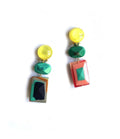 Marion Godart Multicolor Harlequin Earrings, Yellow