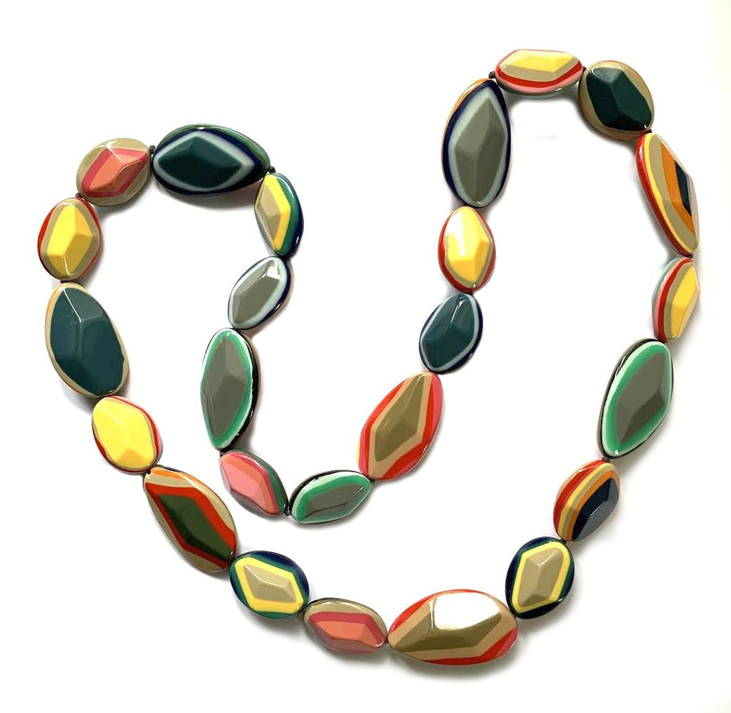 Marion Godart Medium Long Multicolor Resin Necklace