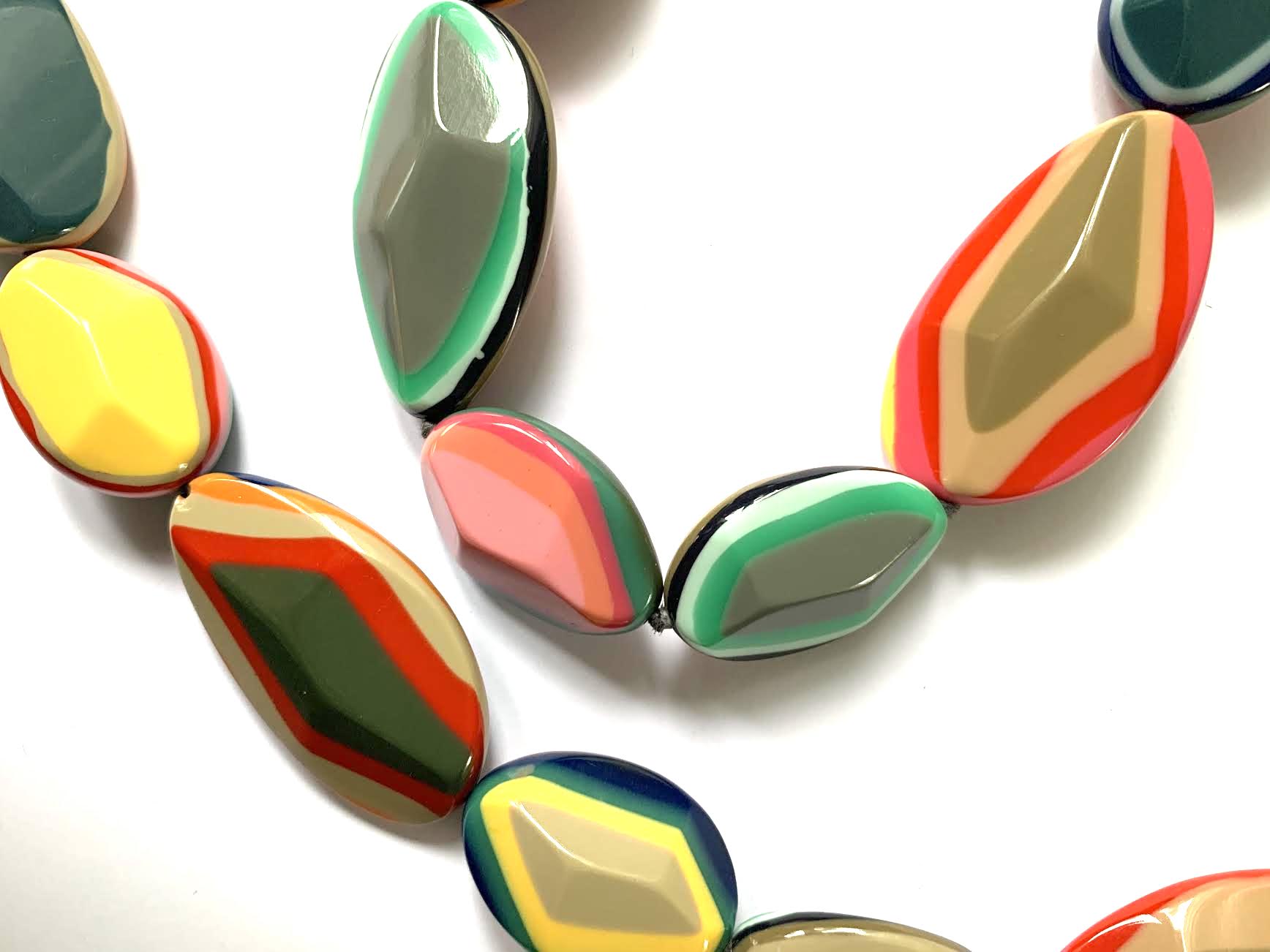 Marion Godart Medium Long Multicolor Resin Necklace