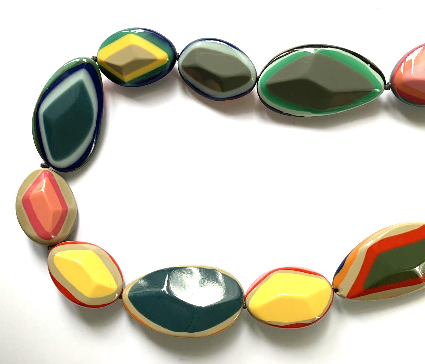 Marion Godart Medium Long Multicolor Resin Necklace