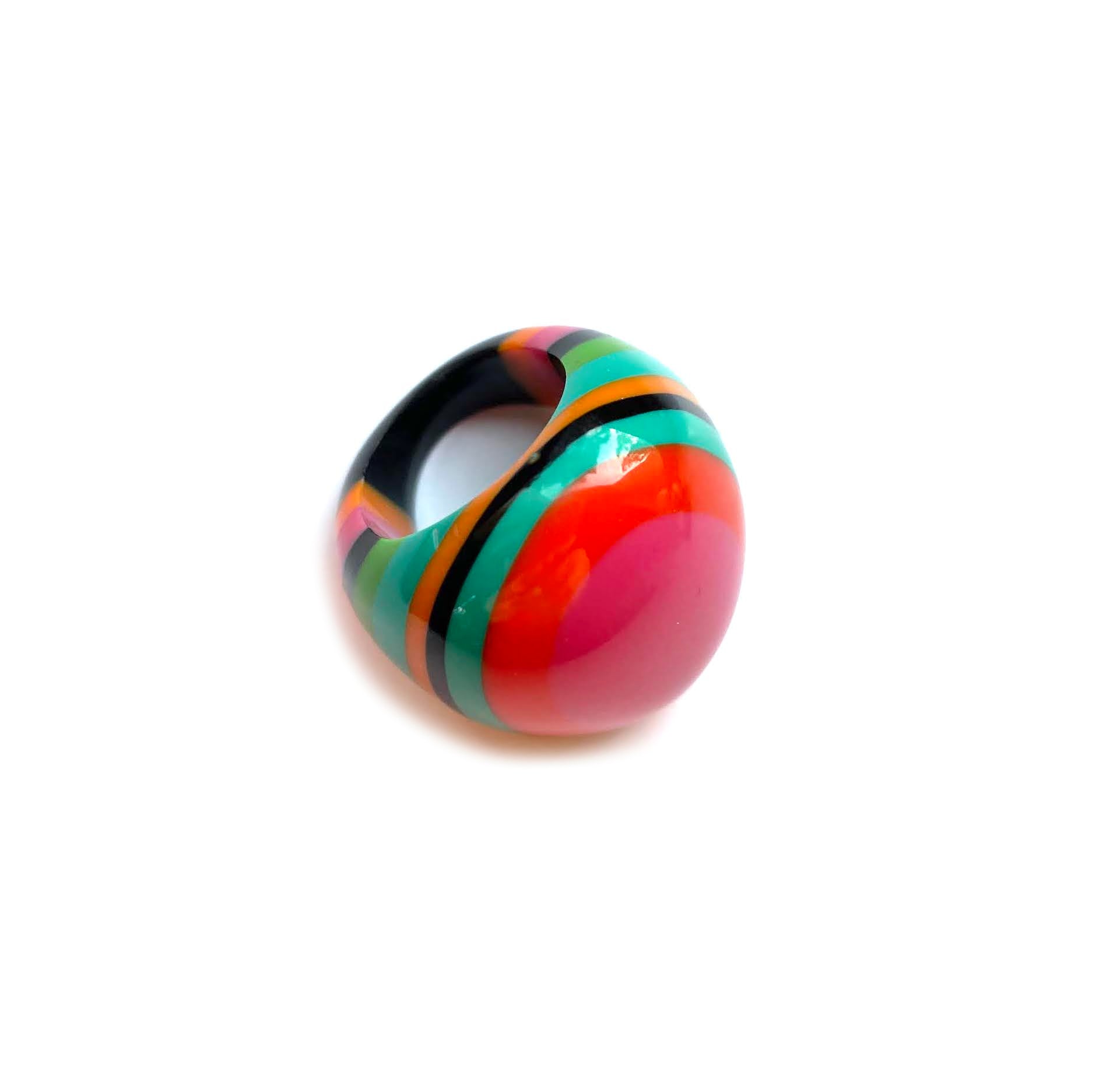 Marion Godart Multicolor Striped Ring