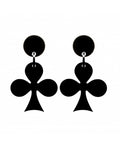 Marion Godart Black Clubs Casino Earrings, small