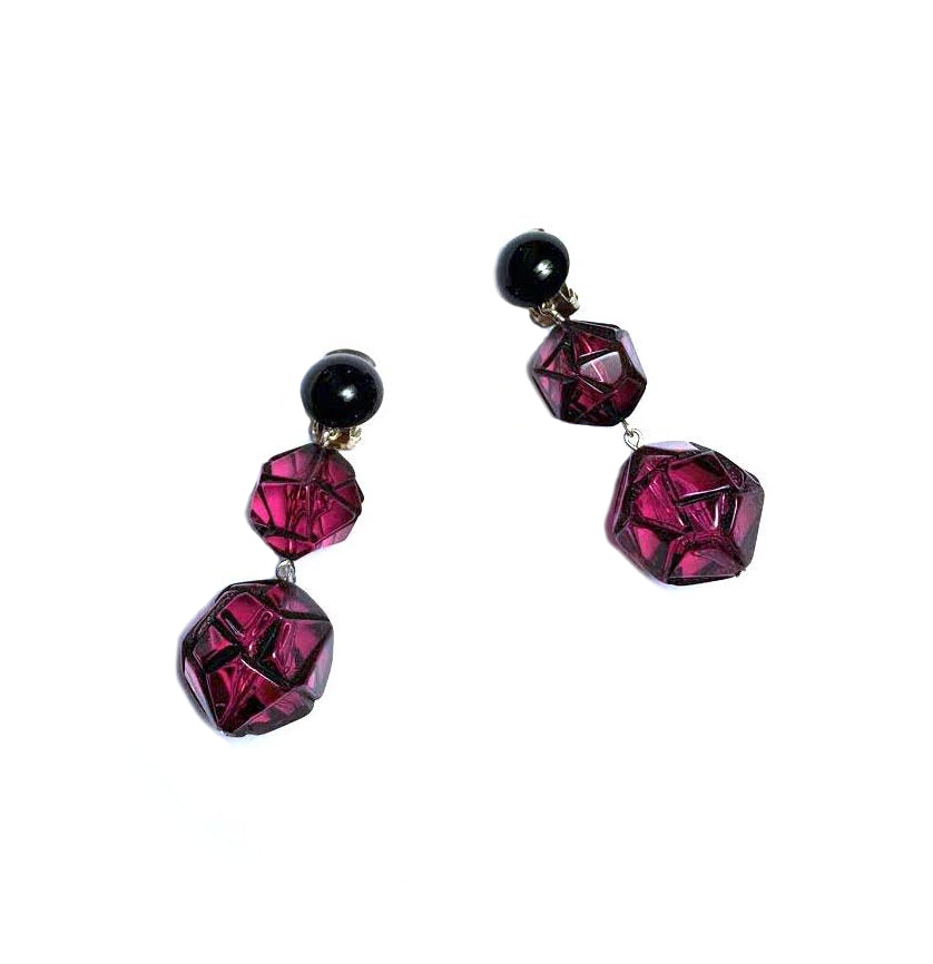 Marion Godart Fuchsia Drop Earrings