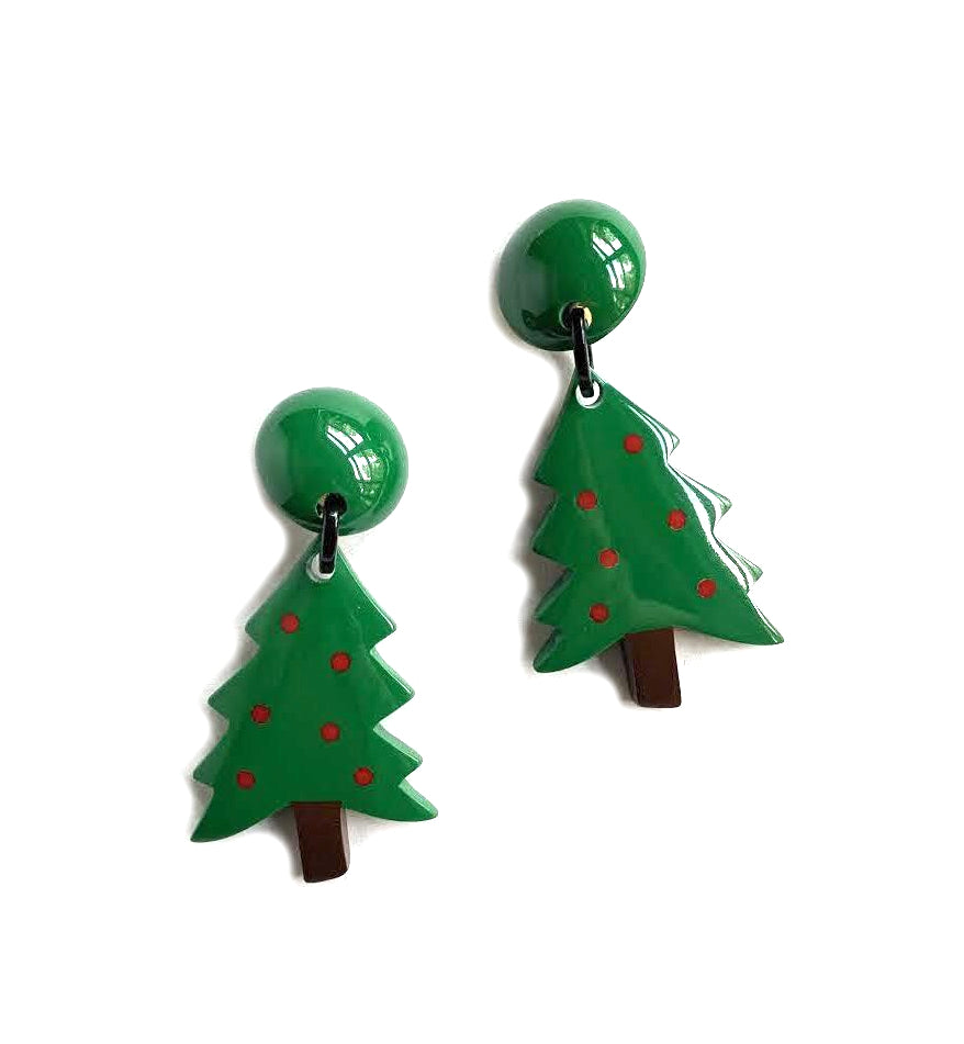 Marion Godart Christmas Tree Earrings