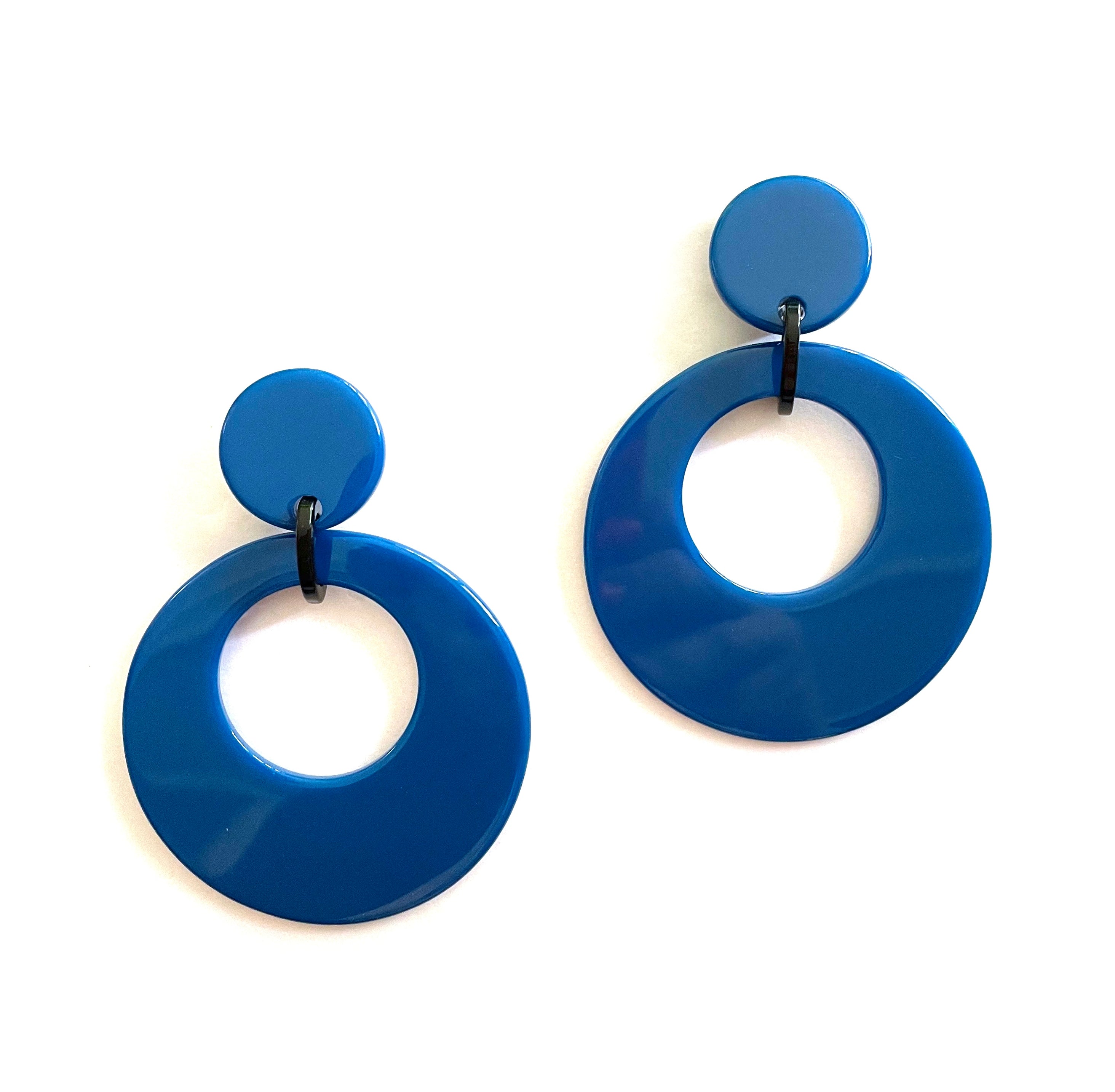 Marion Godart Huge Blue Hoop Earrings