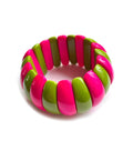 Marion Godart Striped Bracelet in Neon Pink & Lime Green