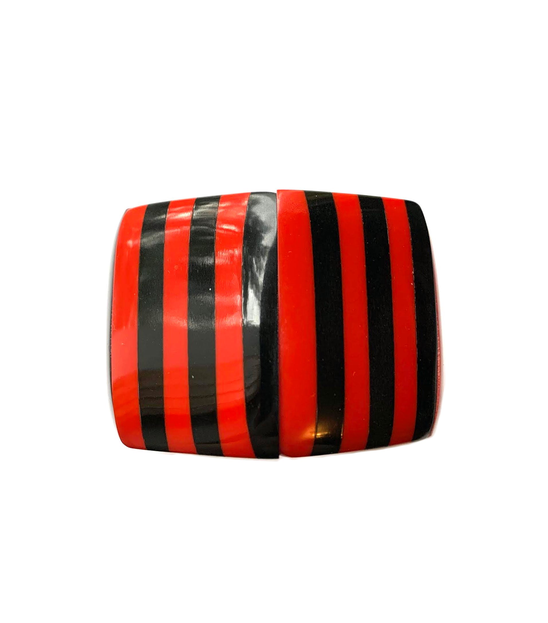 Marion Godart Striped Bracelet in Black & Red