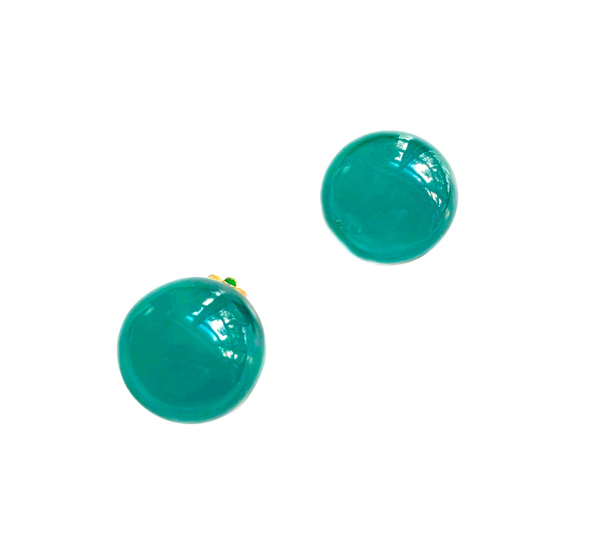 Marion Godart Turquoise Resin Sphere Earrings