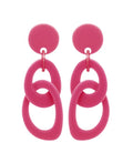 Marion Godart Shiny Pink Double Hoop Earrings