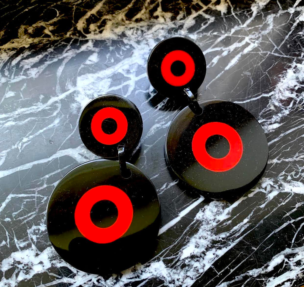 Marion Godart Hypnotic Earrings in Red & Black