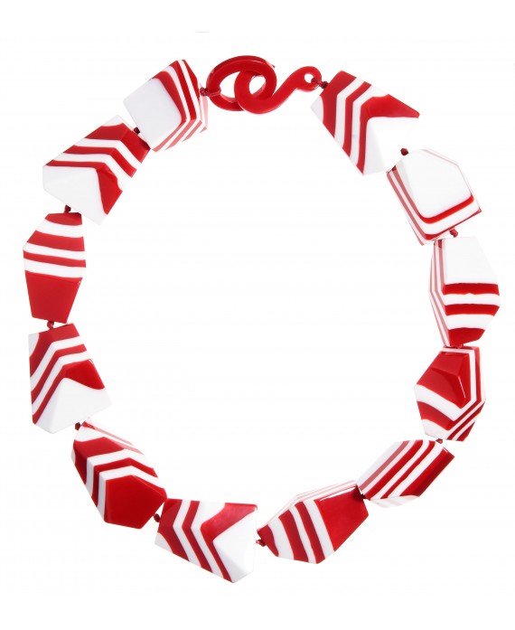 Marion Godart Necklace in White & Red
