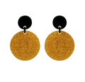 Marion Godart Round Earrings with Gold Glitter