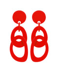 Marion Godart Red Double Hoop Earrings