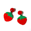 Marion Godart Large Red Strawberry Earrings