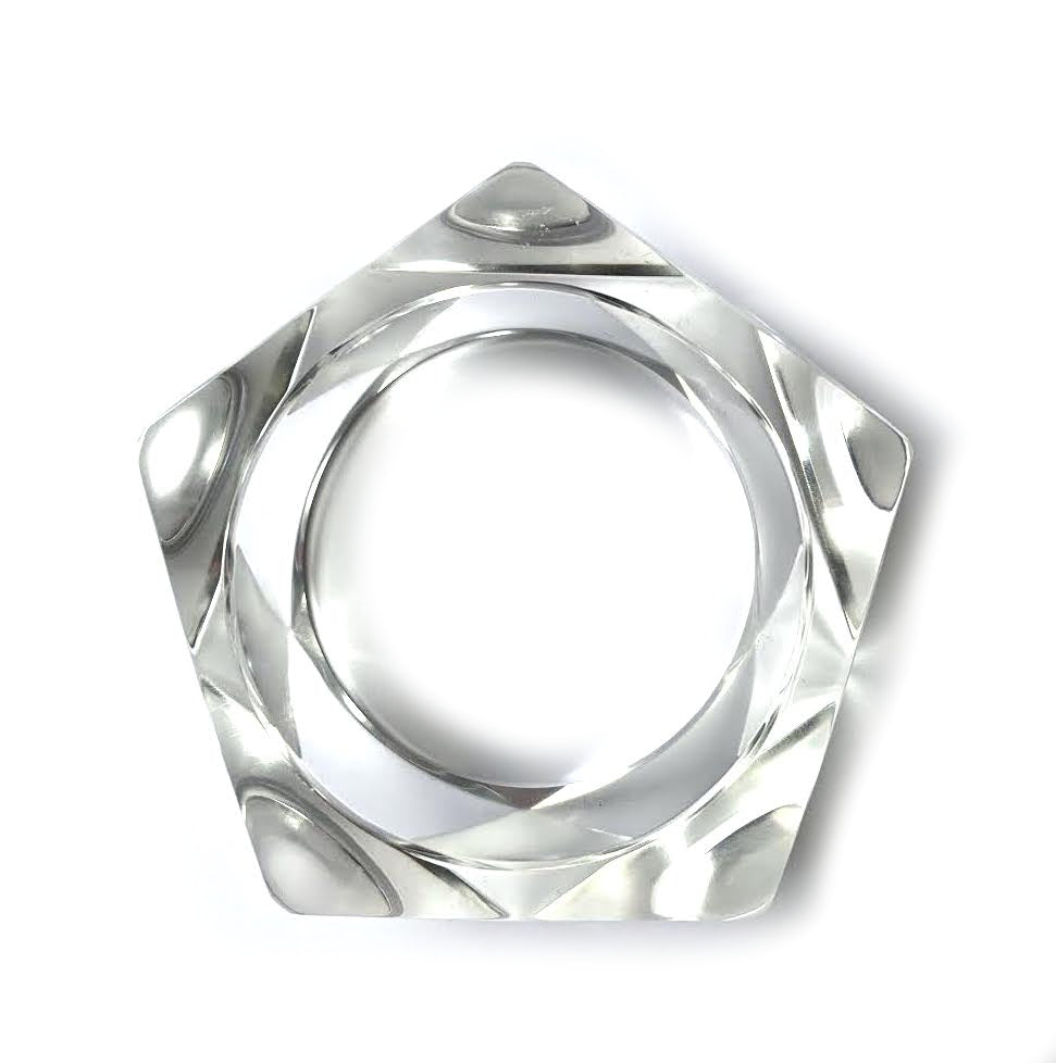 Marion Godart Faceted Clear Resin Bangle