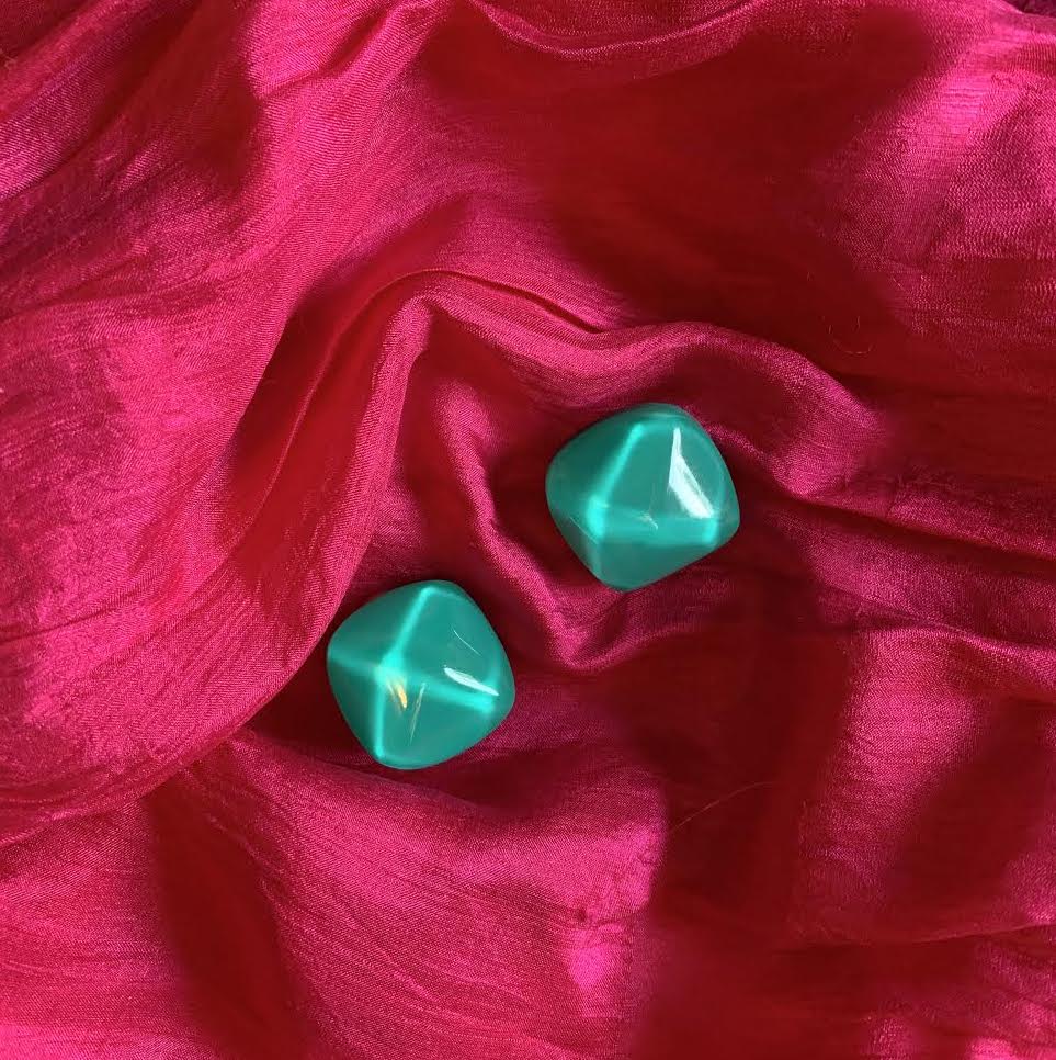 Marion Godart Turquoise Resin Earrings