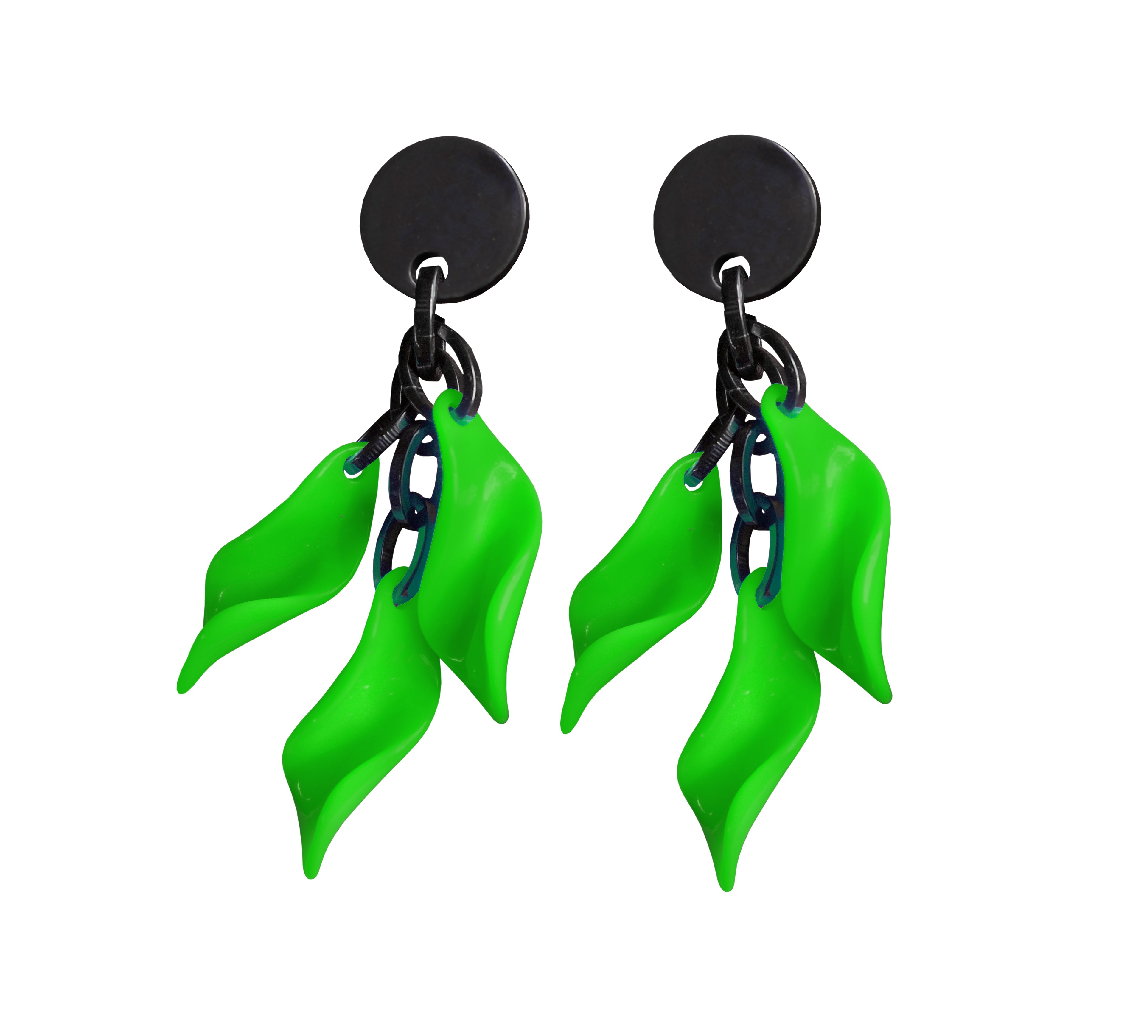 Marion Godart Green Leaf Earrings
