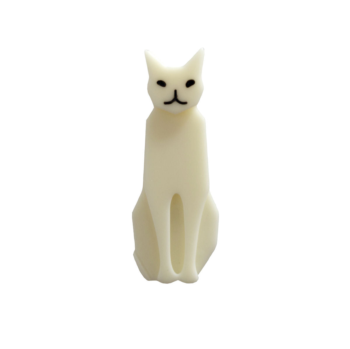Marion Godart Big White Cat Brooch