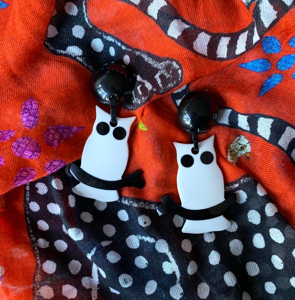 Marion Godart Big Owl Earrings