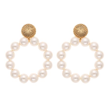 Marion Godart Huge Pearl Hoop Earrings