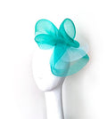 Mustahöyhen Crin Fascinator in Mint Green & White