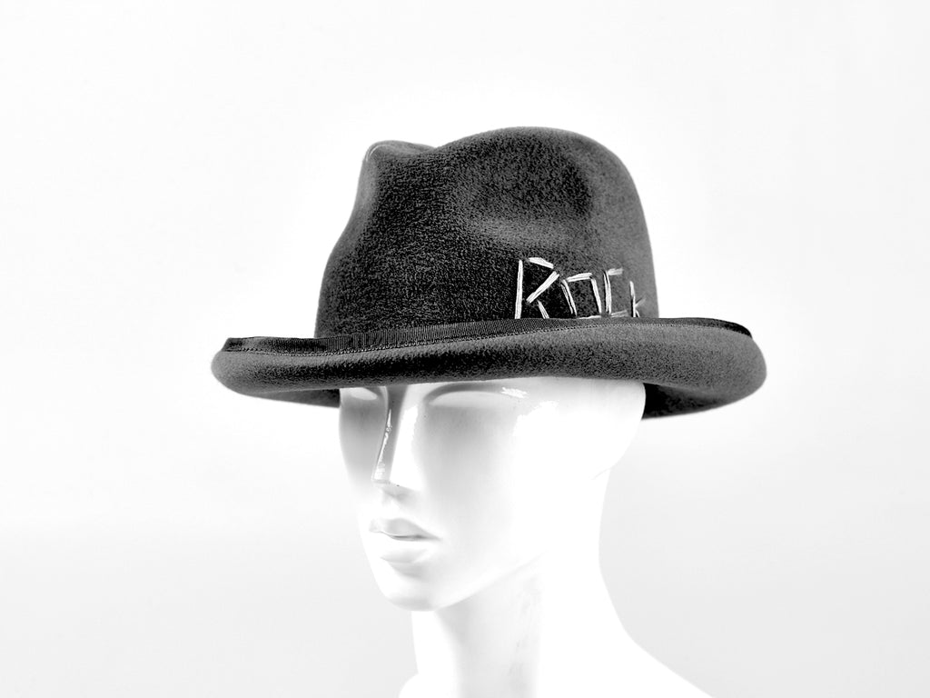 Misa Harada Striped Red Homburg Hat