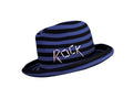 Misa Harada Striped Blue Homburg Hat