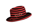 Misa Harada Striped Red Homburg Hat