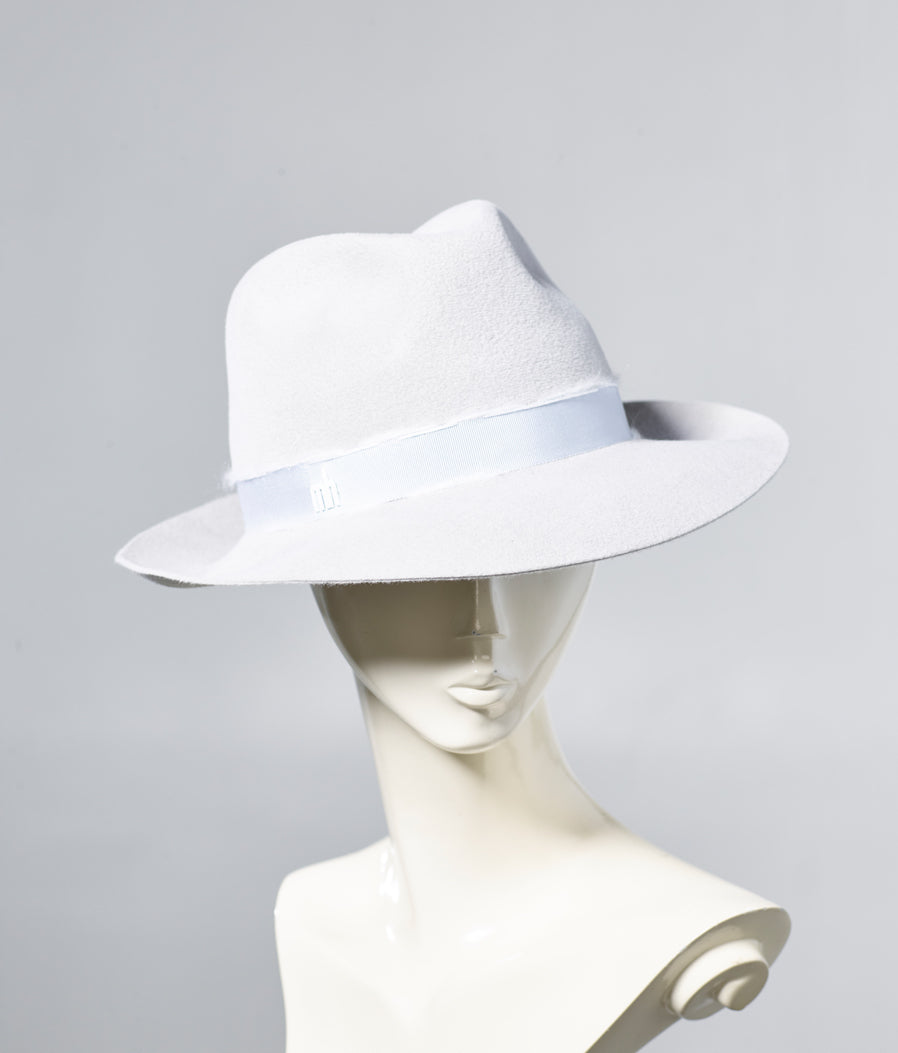 Misa Harada Fedora in Pastel Gray
