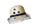 Misa Harada Cloche Hat with Black Sequins