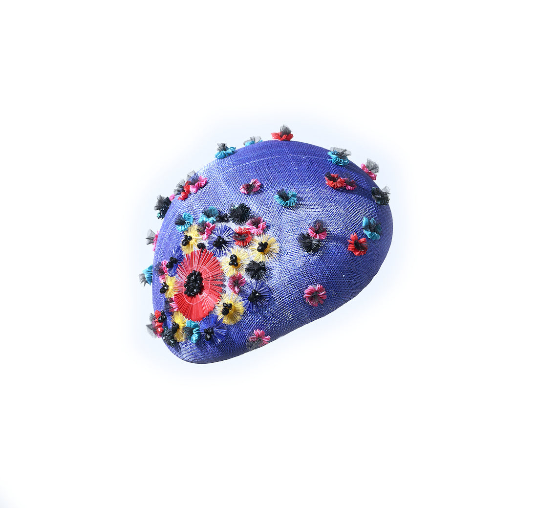 Misa Harada Blue Cocktail Hat