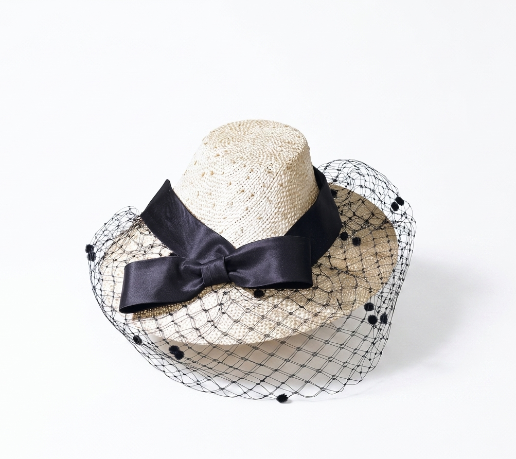 Misa Harada Elegant Summer Hat with Veil