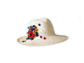 Misa Harada Wide Brimmed Fedora with Flowers